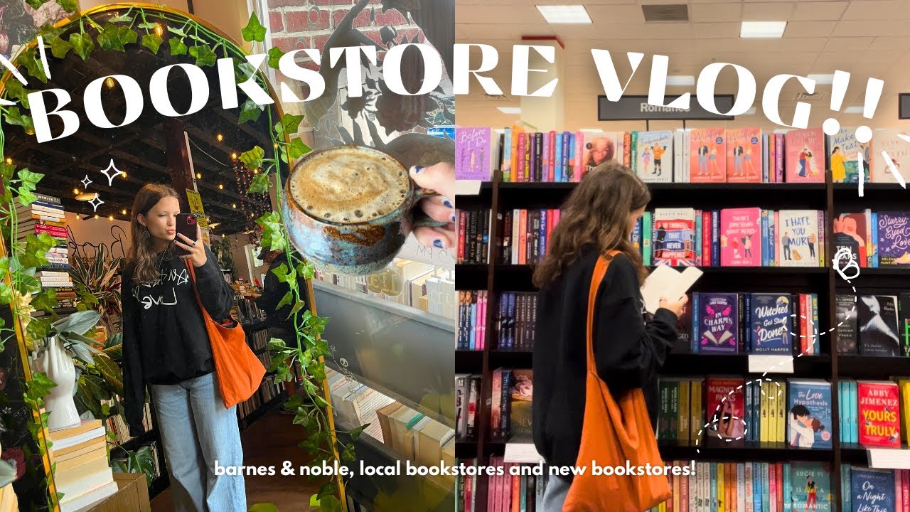 *cozy* bookstore vlog 💌☕️🎀 spend the day book shopping with me + book haul