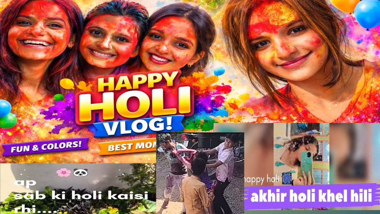 HAPPY Holi| Holi vlog| akhir last me rang hi diye 😂