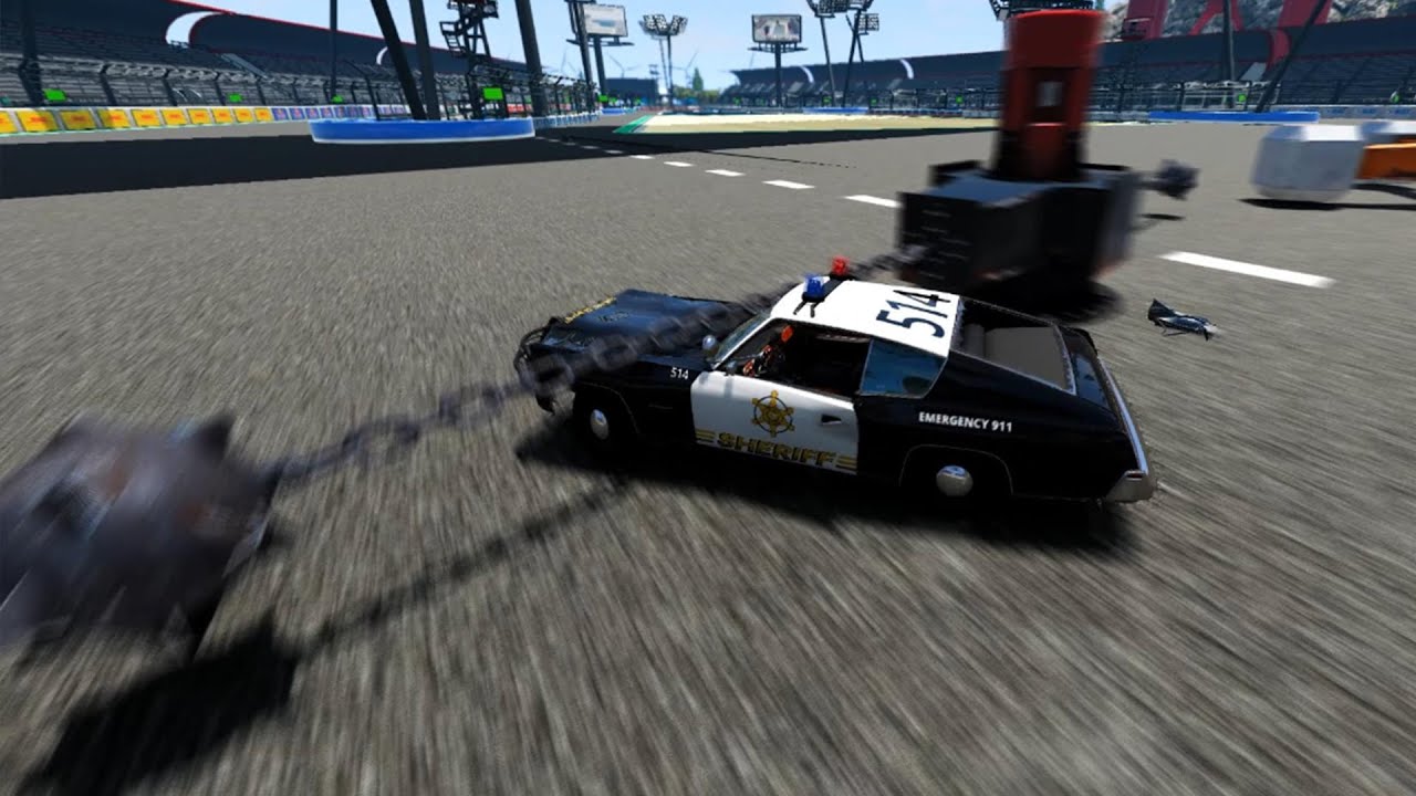Extreme Speed Crash Test: Police Car Pushed to the Limit - BeamNG.drive