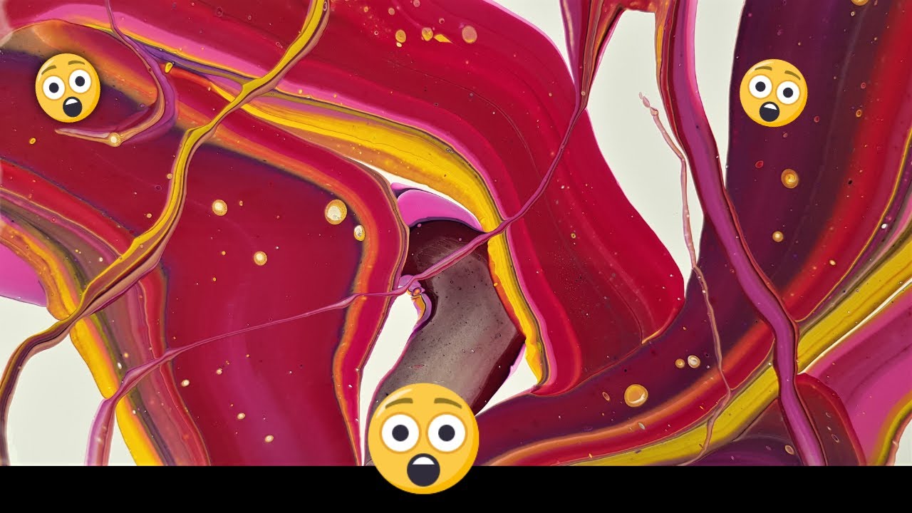 #48 😮Superbe Ribbon Pour😮 Stunning Ribbon Pour 😮 #ribbonpourpainting SOLD