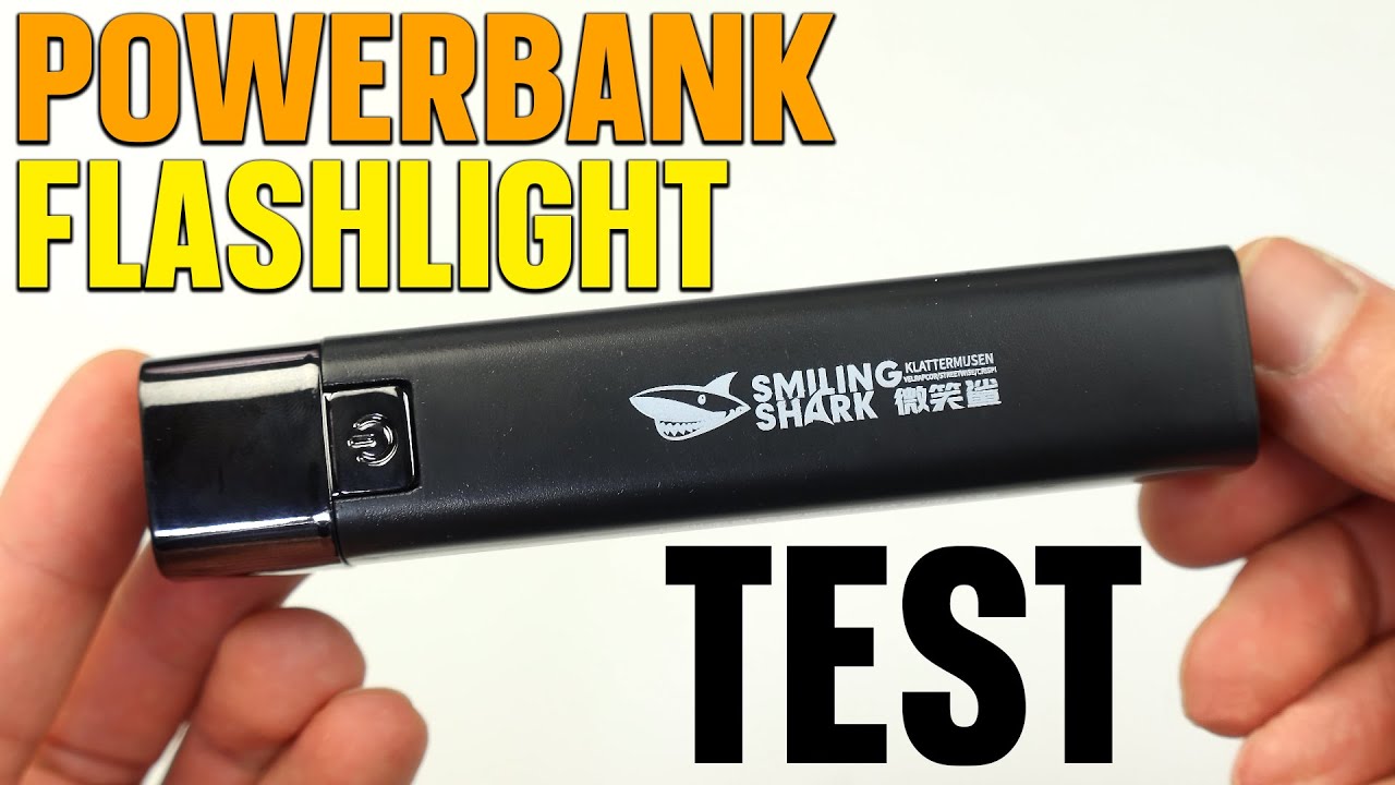 Smiling Shark 617 Flashlight and PowerBank - USB Rechargerable - Unboxing - Test - Disassembly