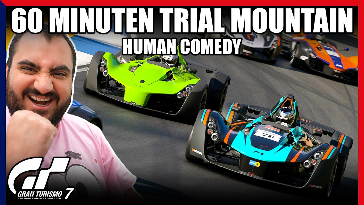 1 Stunde Trial Mountain | Gran Turismo 7 Human Comedy