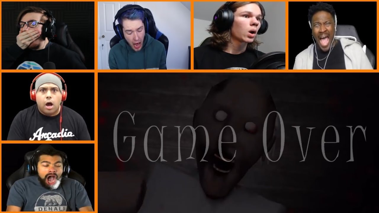 Let's Players Reaction To Getting Thrown In The Basement By Granny | Granny (Horror Game)