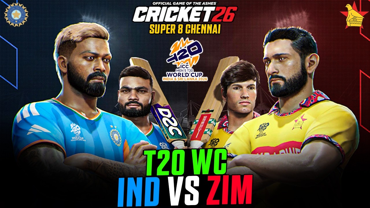 India vs Zimbabwe - T20 World Cup Super 8 Match 😍🔥| Cricket 26 #2