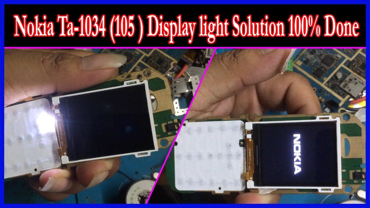 Nokia Ta-1034 (105)  Display light Solution 100% Done || nokia ta 1034 display light jumper solution