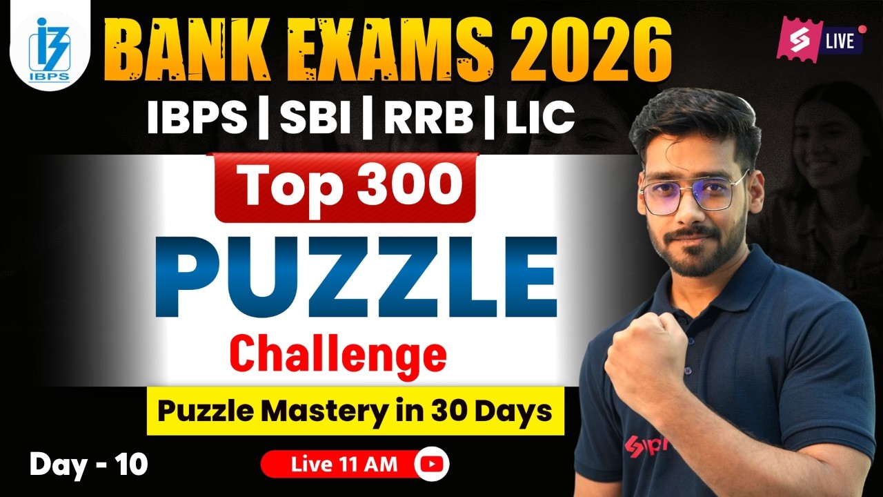 Bank Exam 2026 | Puzzle Reasoning Basic To Advance Concepts | All Types Puzzle Questions By Shashank