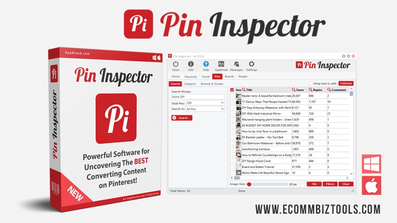 [Full] Pin Inspector - Pinterest Content Research Tools Software