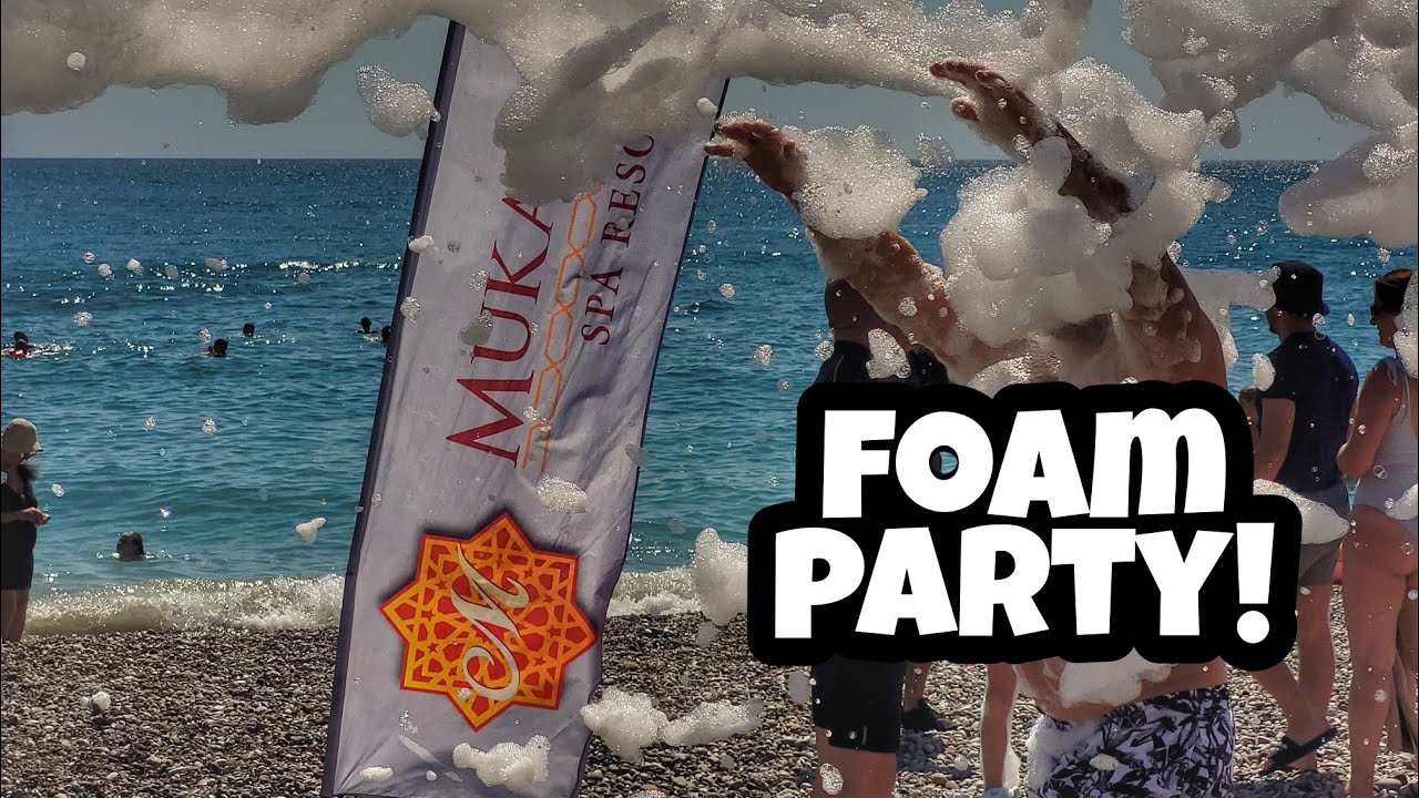 Mukarnas Resort & spa Turcja Foam party Piana party Impreza na plaży