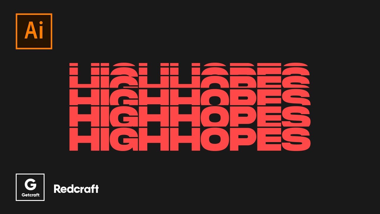 Stacked Text Pattern Tutorial | Deconstructed Text | Adobe Illustrator