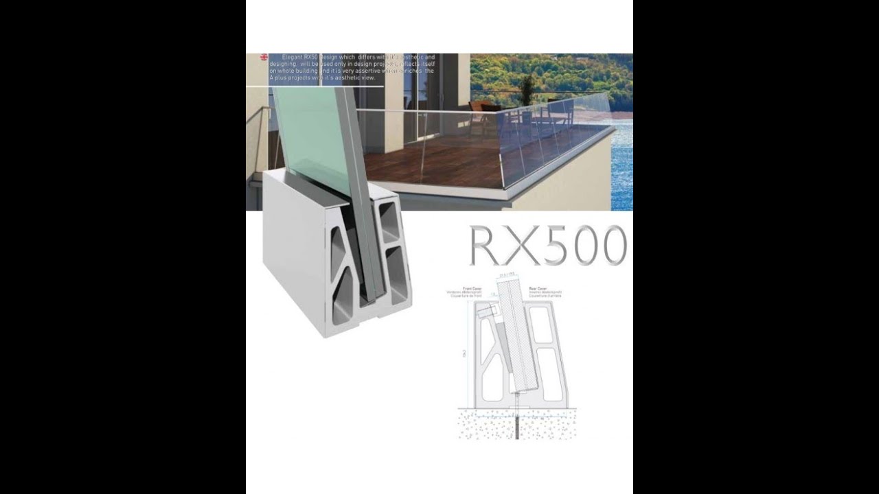 Garde corps en verre RX500, balustrade verre