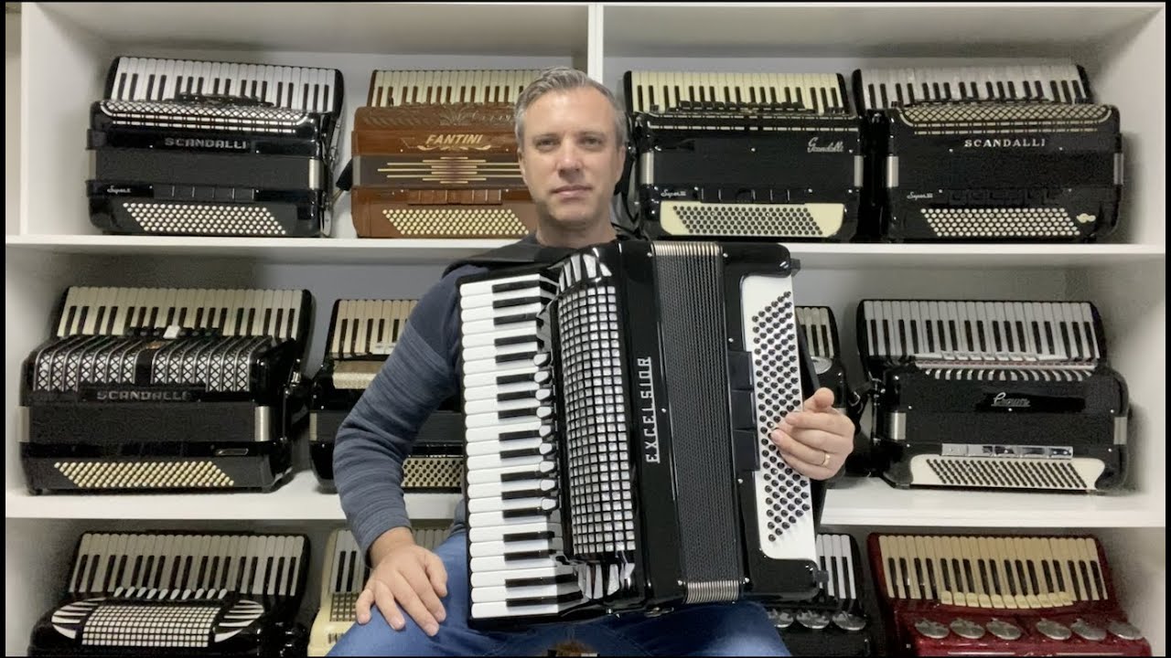Acordeon Excelsior mod. 320 - Quarta Oitavado 48 cm - Jeferson Oliveira