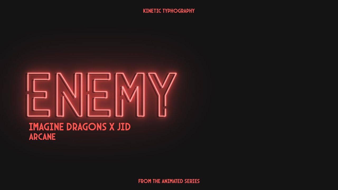 Imagine Dragons x J.I.D - Enemy [KINETIC TYPOGRAPHY LYRICS] 1min - made by 태현Zip