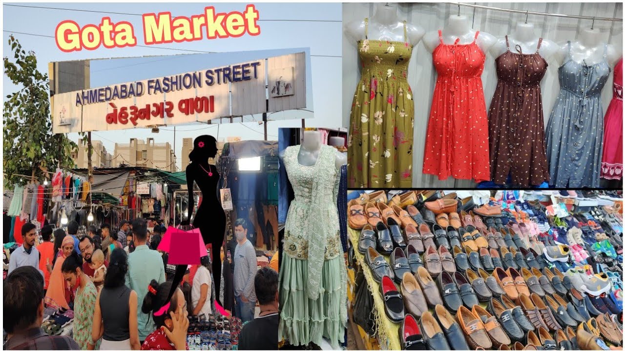 Ahmedabad Famous & Cheapest Street Shopping😍| Gota Shopping Market Ahmedabad|Neharunagar wala Market