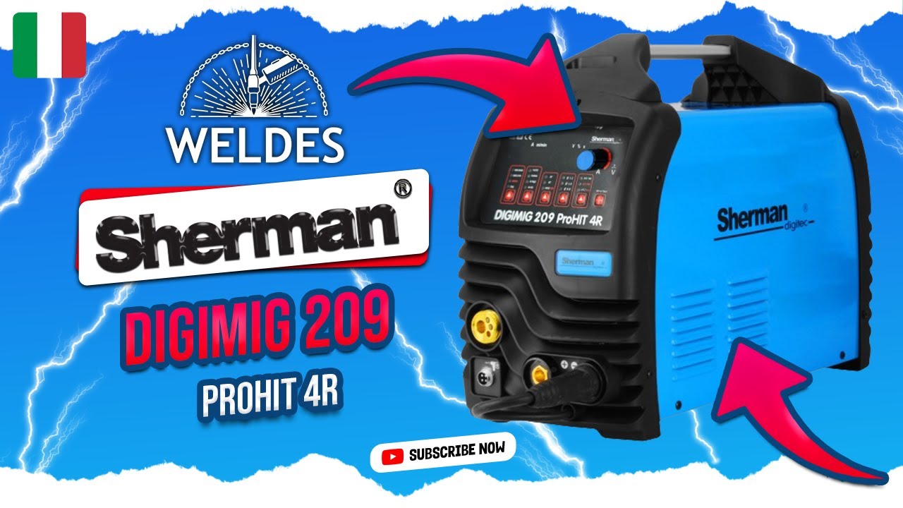 Saldatrice ad inverter MIG Sherman DIGIMIG 209 ProHIT 4R - Italiano - Weldes.it