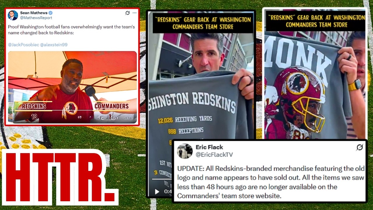 Redskins Gear SELLS OUT in Less Than 48 Hours! Fans SPEAK OUT in Favor of BRINGING THE NAME BACK!