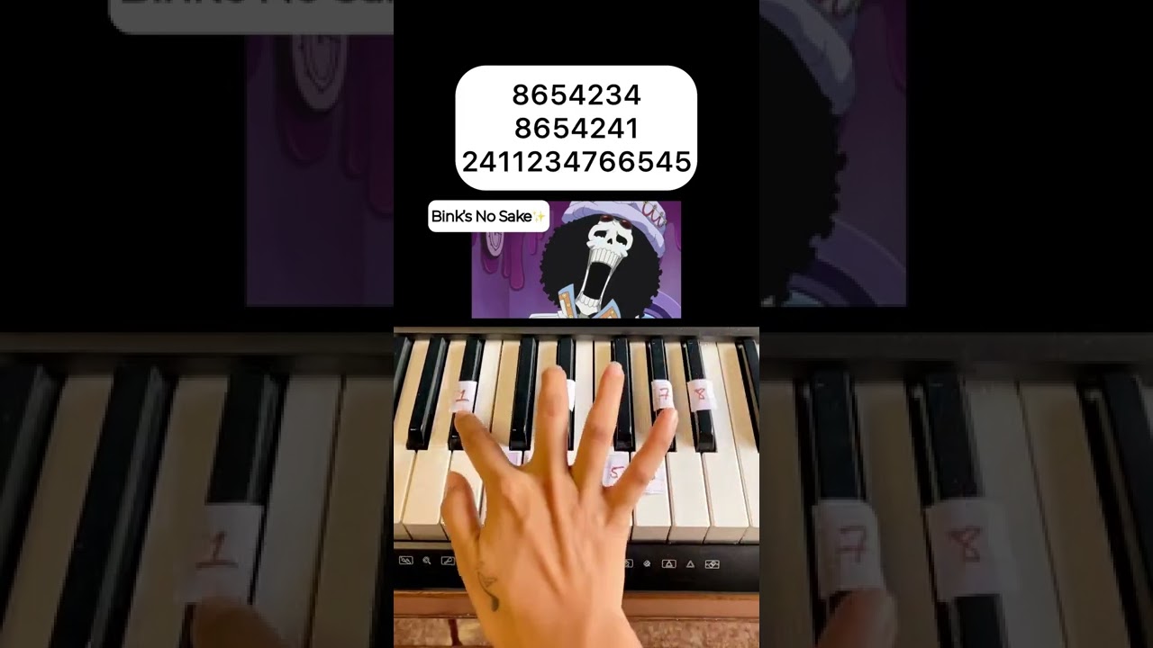 Binks No Sake🔥 - One Piece (Piano Tutorial) #anime #shorts #youtubeshorts