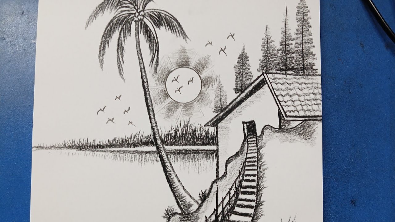 Tech With Art  is live landscape Sketch