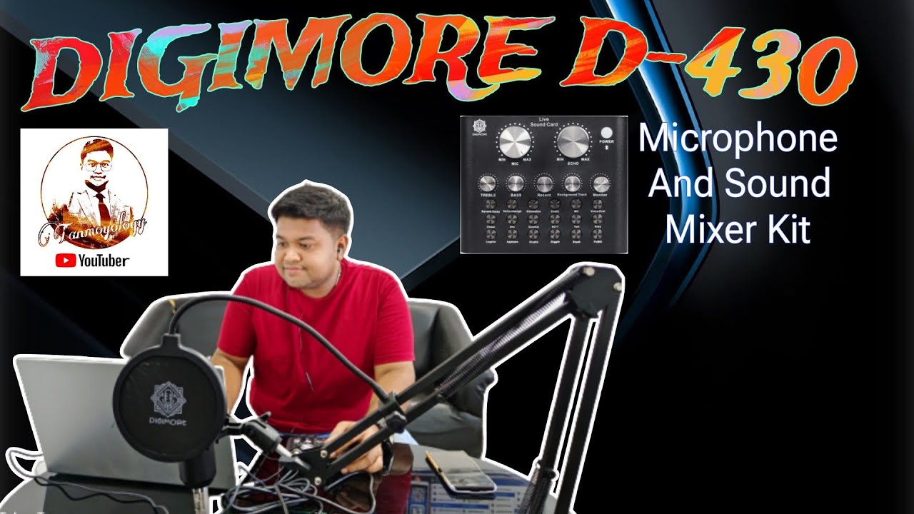 DIGIMORE D-430 Microphone & Sound Kit Unboxing & Setup 🔥🔥🔥 @Tanmoyology
