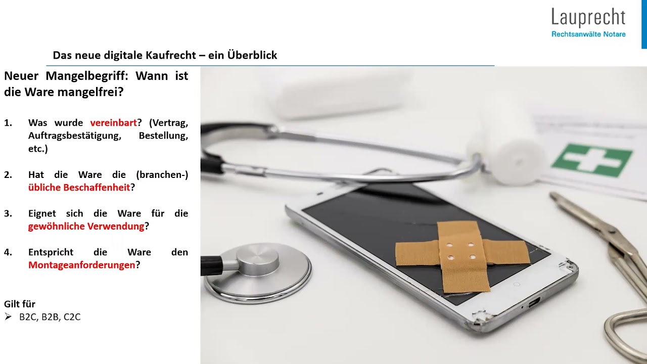 Webinar: Das neue digitale Kaufrecht – ein Rundflug über die wichtigsten Neuerungen für B2B und B2C