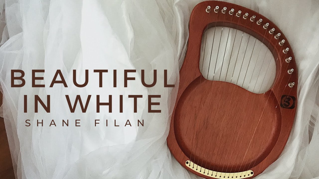 BEAUTIFUL IN WHITE - Shane Filan | Lyre Harp Cover by Janine faye