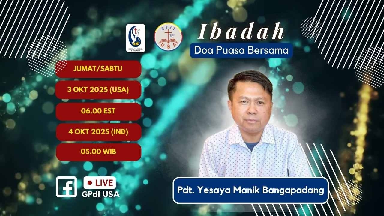 Ibadah Online GPdI USA, Ps. Yesaya Bangapadang