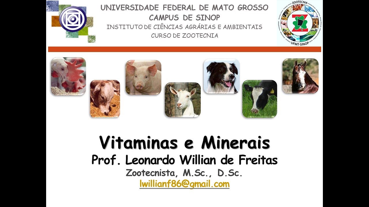 Vitaminas e Minerais na nutrição animal