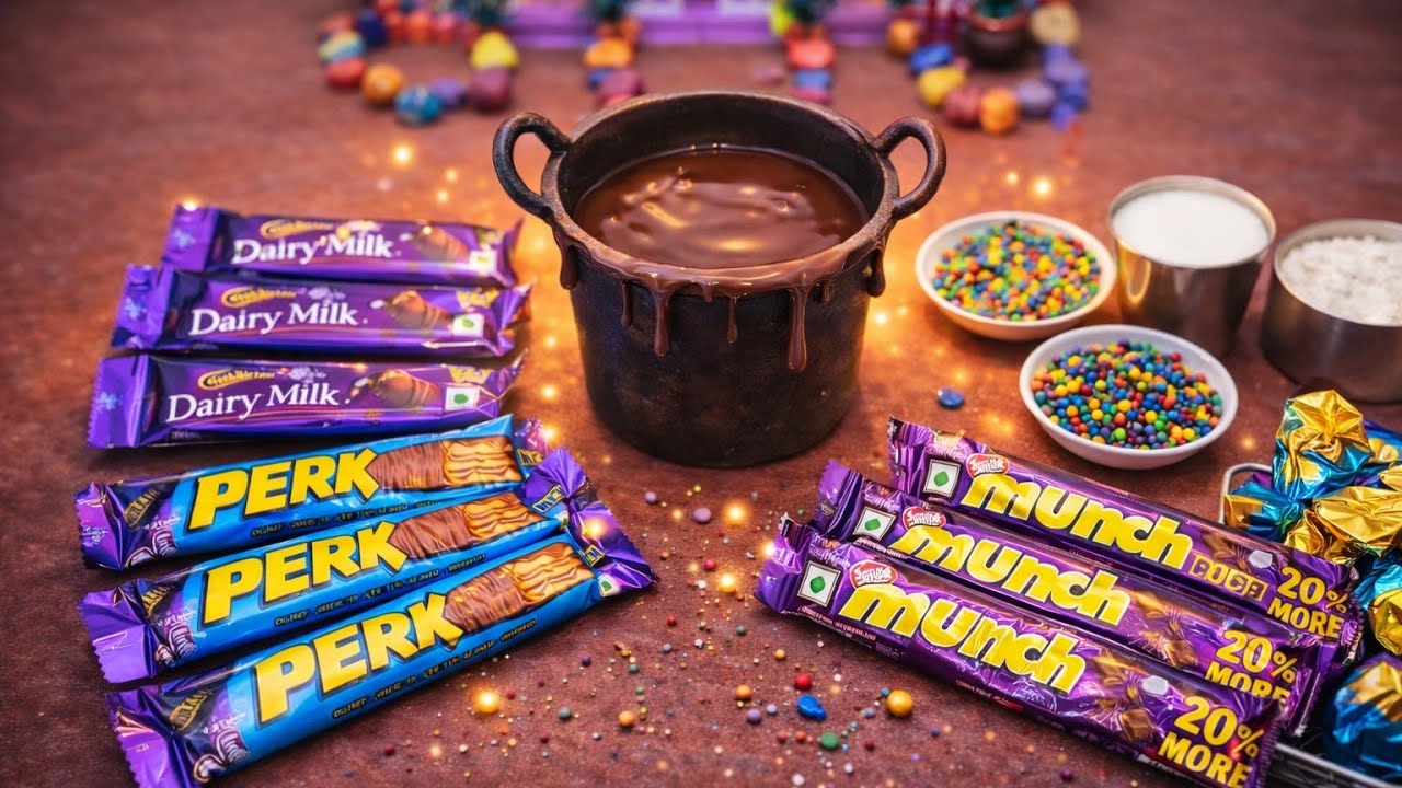 Miniature Chocolate Overload Cake 🍫 | Dairy Milk, Perk & Munch Cake Recipe | No Oven Easy Cake