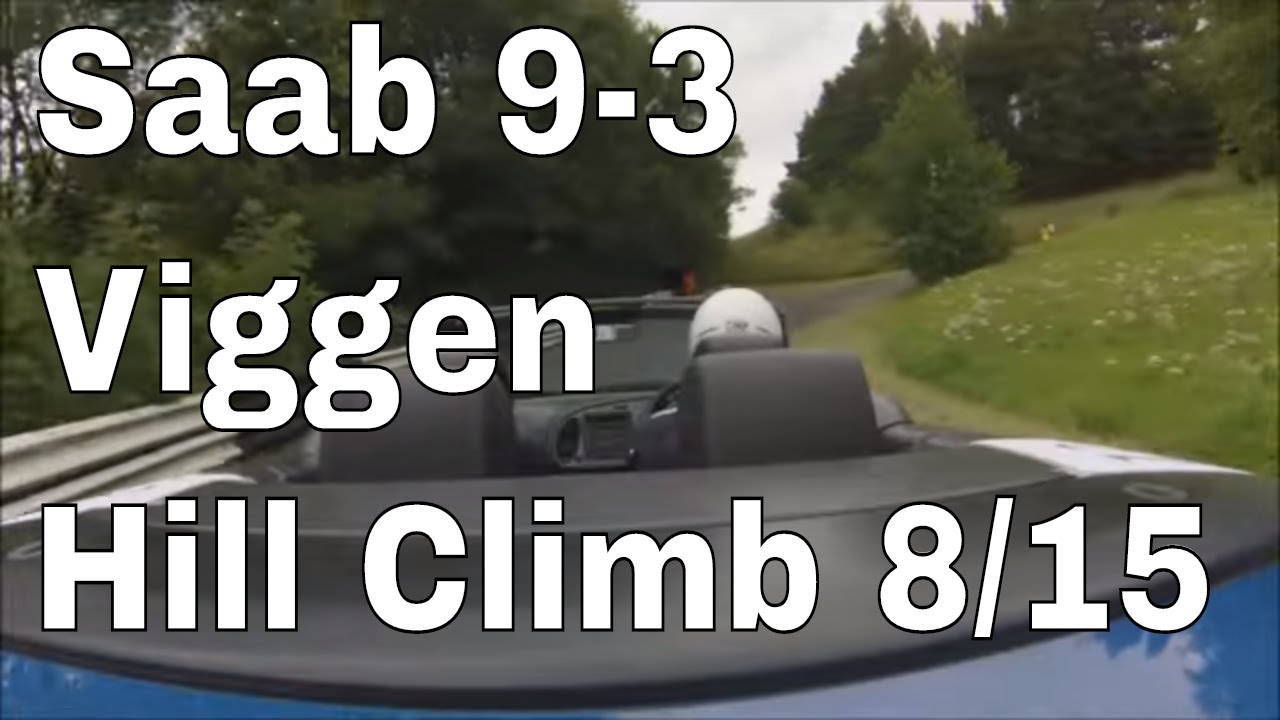 Scammonden Dam Hill Climb 16th August 2015 Saab 9-3 Viggen Rear Spoiler View GoPro HD