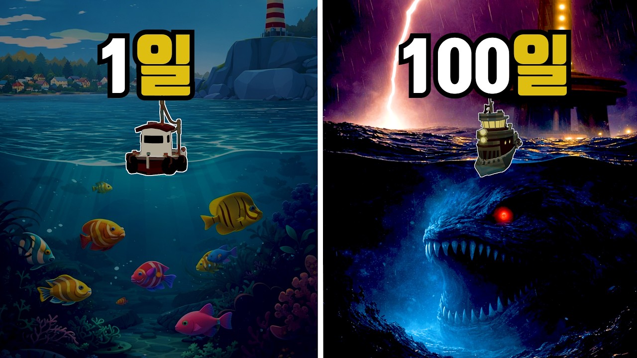드렛지 100일동안 바다에서 낚시만 하면 생기는 일
