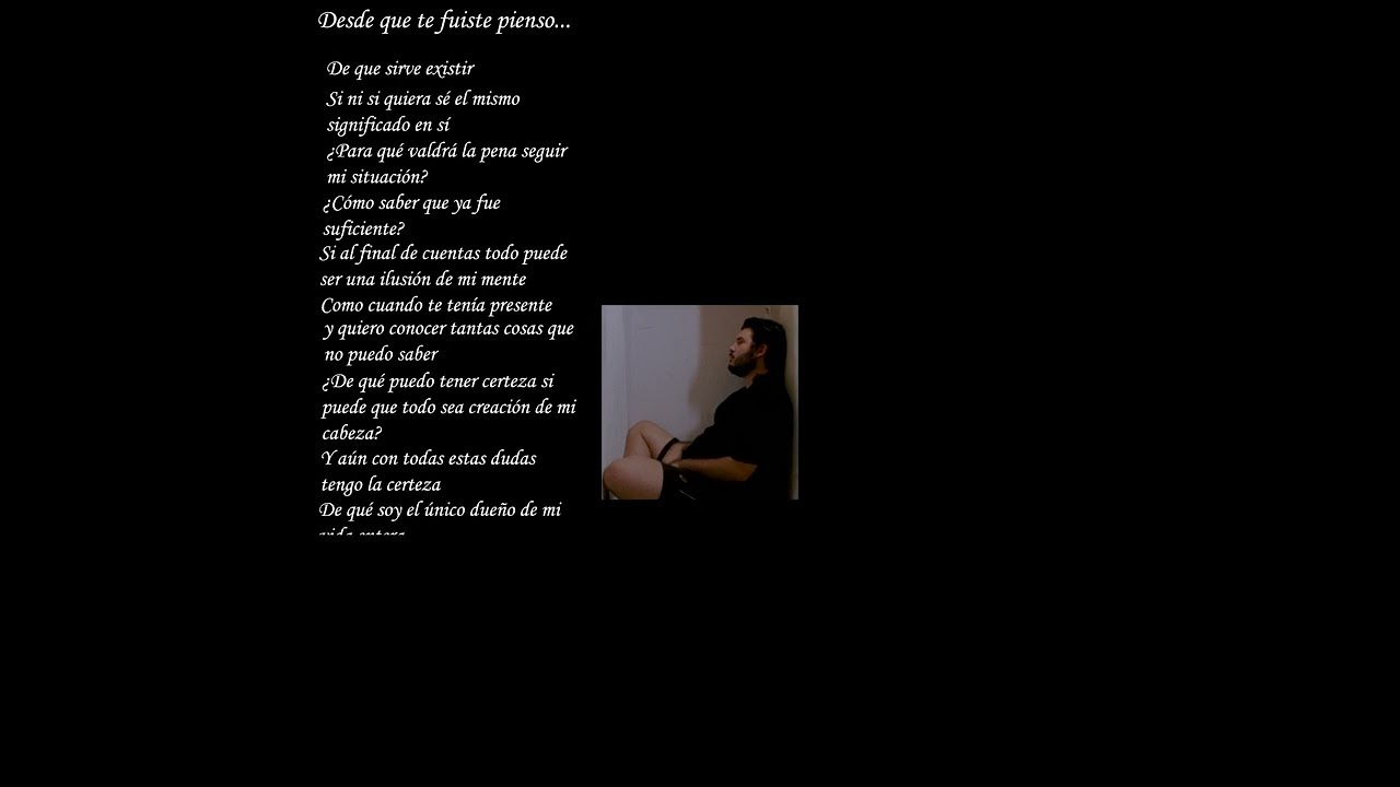 Desde que te fuiste pienso... - Davidjr (Lyric Video)