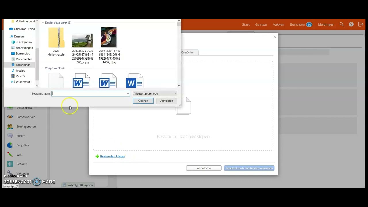 Bestand uploaden in smartschool