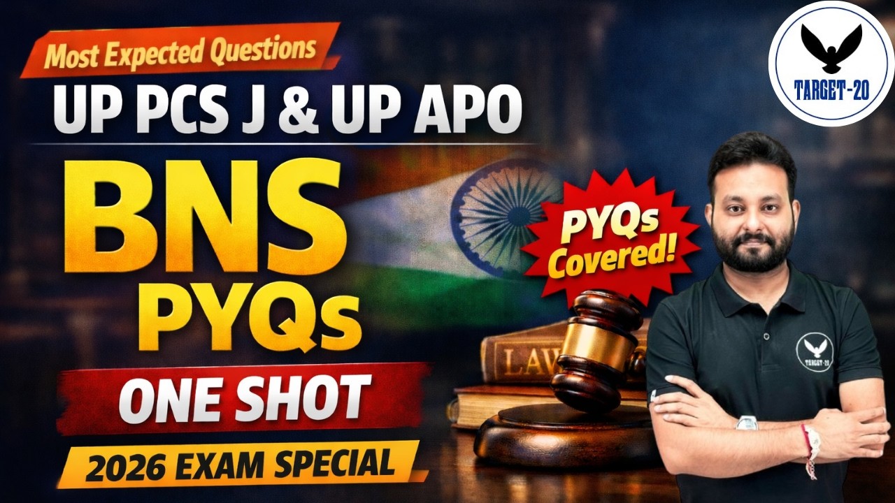UP PCS J & UP APO BNS PYQs One Shot | Most Expected Questions | 2026 Exam Special