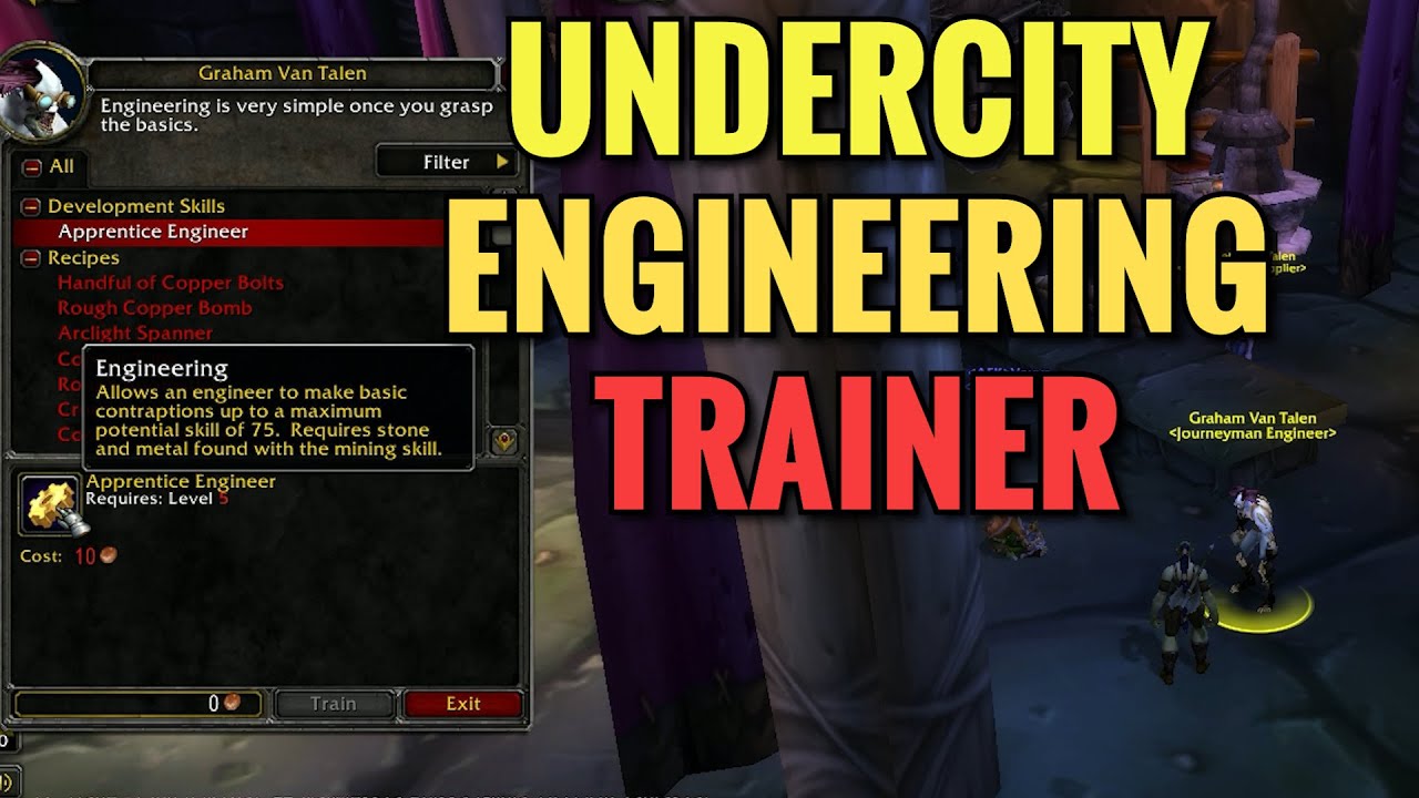 Undercity Engineering Trainer (WoW Classic)