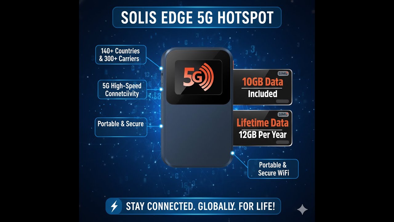 🌐 Solis Edge 5G Hotspot Review — Lifetime Data + 10GB Global Included!