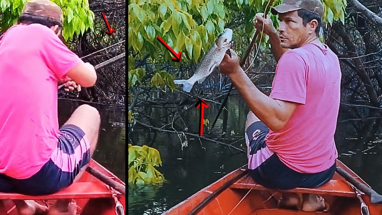 PESCARIA RAIZ DE CURIMATÃ COM ARCO E FLECHA NA AMAZÔNIA