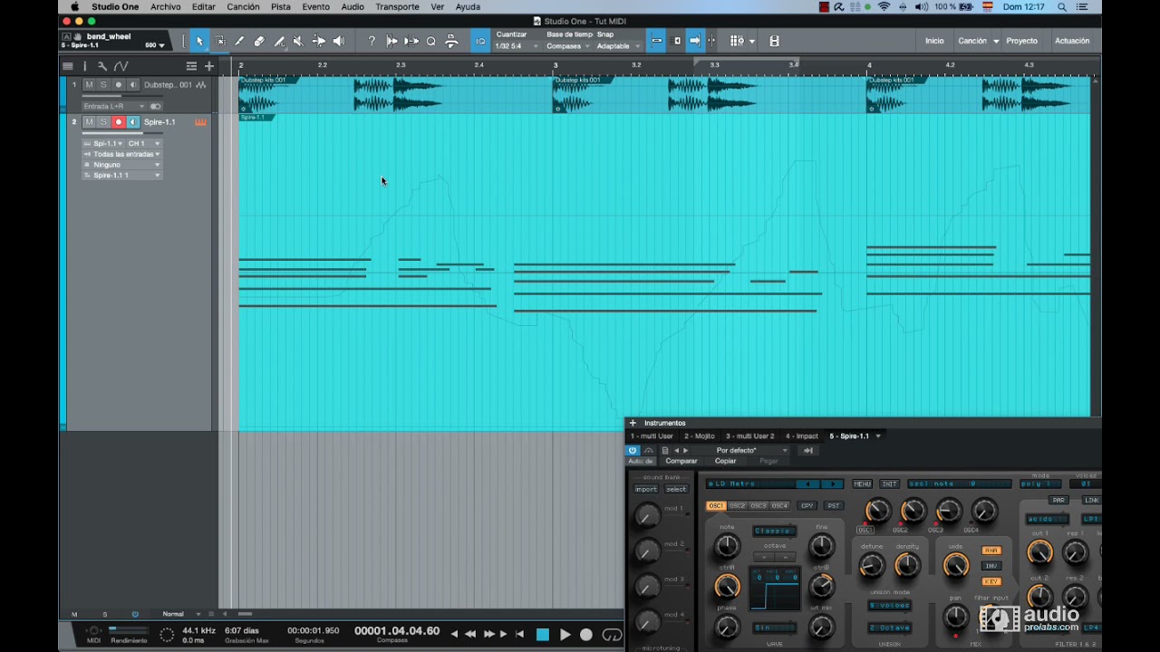 Tutorial Studio One 5 – Grabar una automatización de CC