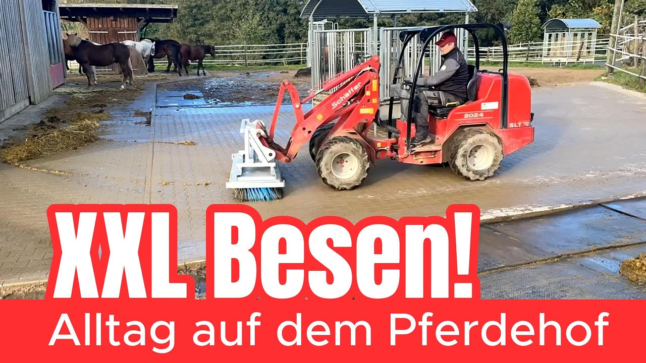 Farm-Vlog #006 - Spielturm wird zerlegt, Zäune reparieren, Hoflader mit dem XXL-Besen
