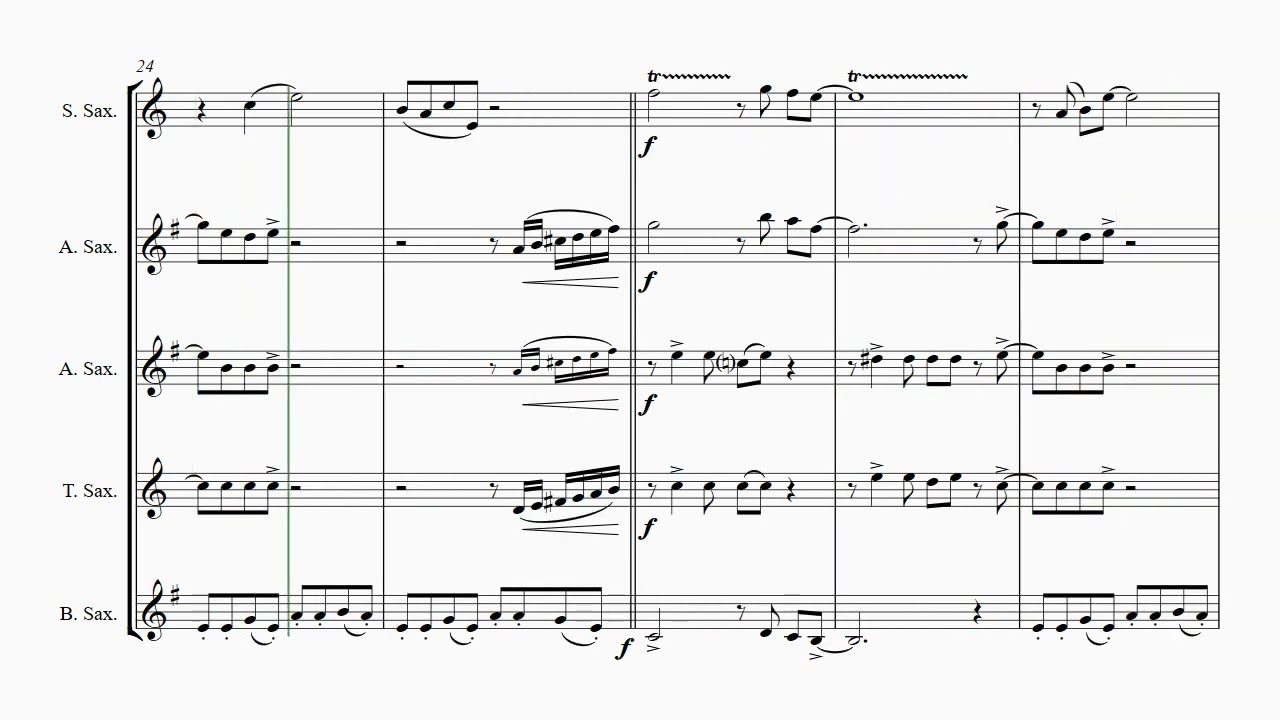 Venus - Disco Classic - Saxophone Quintet - G-Minor