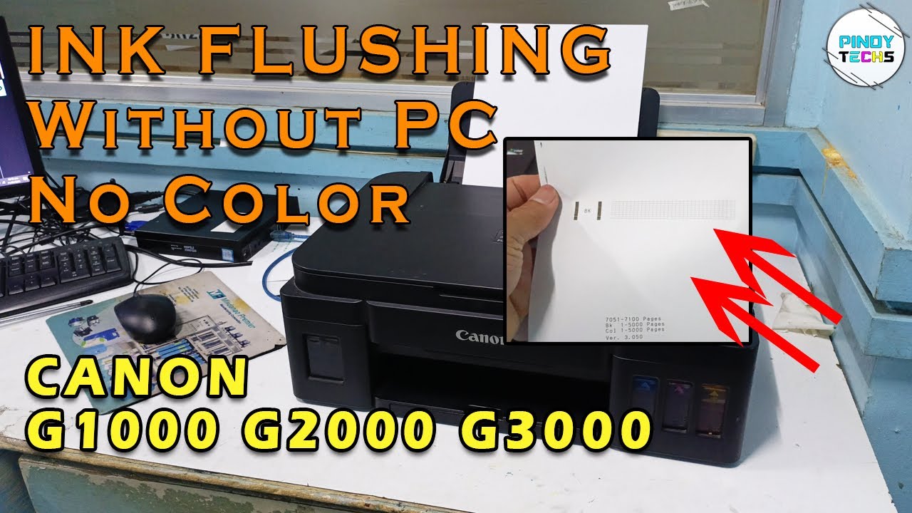 INK FLUSH Without PC CANON G3000 G2000 G1000 | PinoyTechs