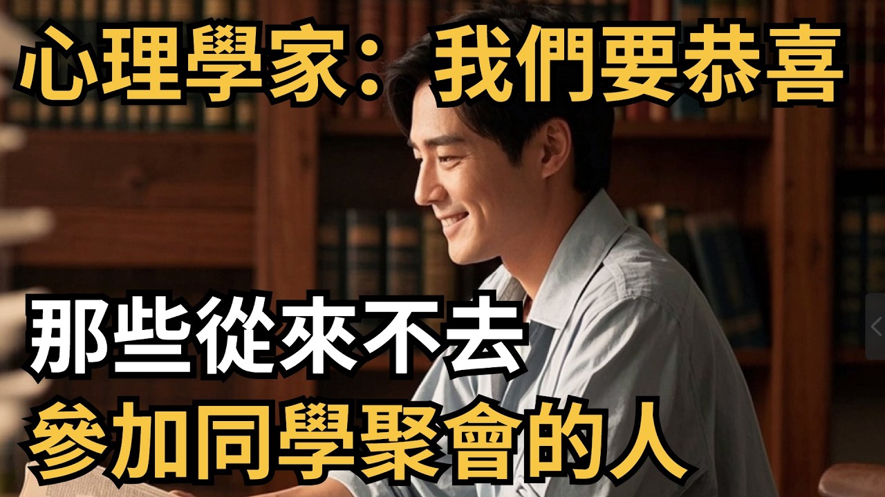 心理學家：我們要恭喜那些從來不去參加同學聚會的人【心理造夢坊】#心理學 #心理 #心理分析 #识人术 #心理咨询