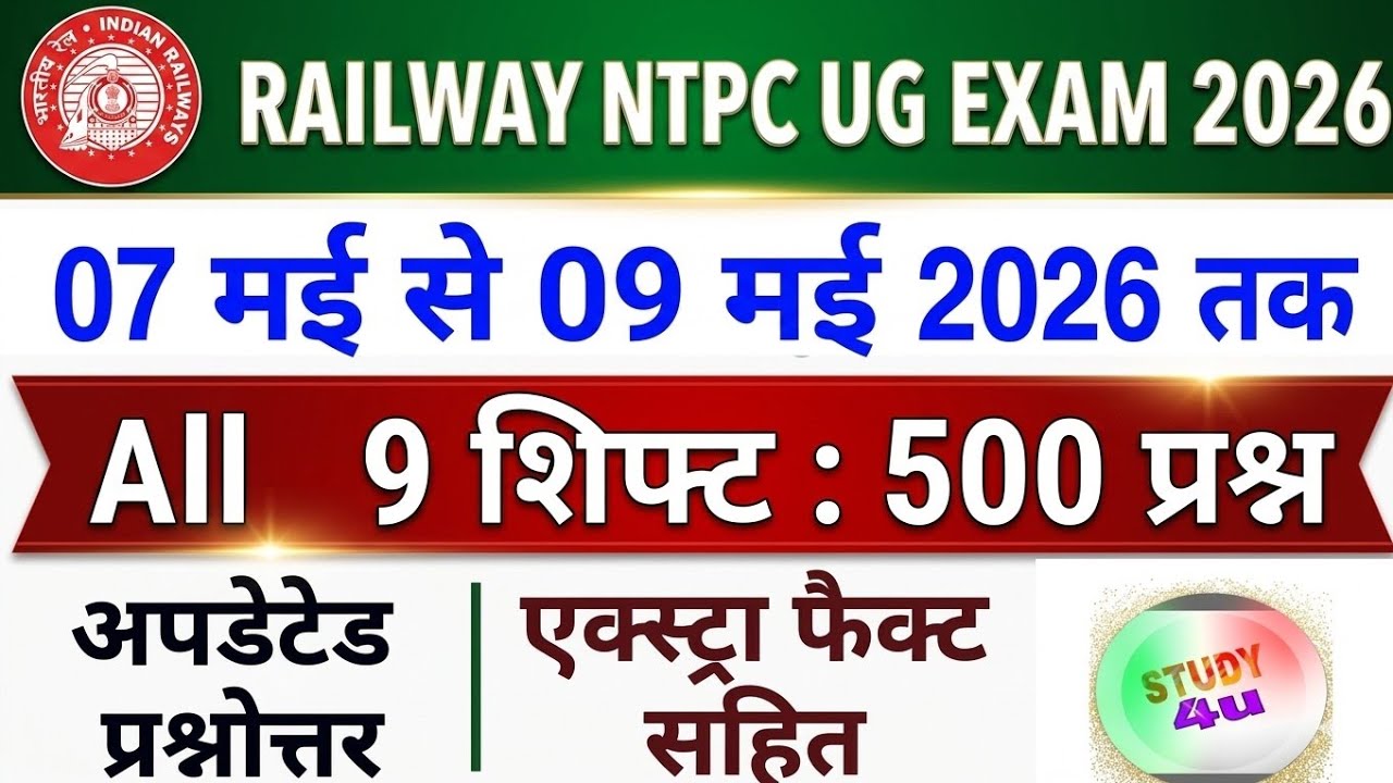 RRB NTPC UG Question Paper 2026 | RRB NTPC 2026 All Shift GK Question | RRB NTPC Exam Analysis 2026