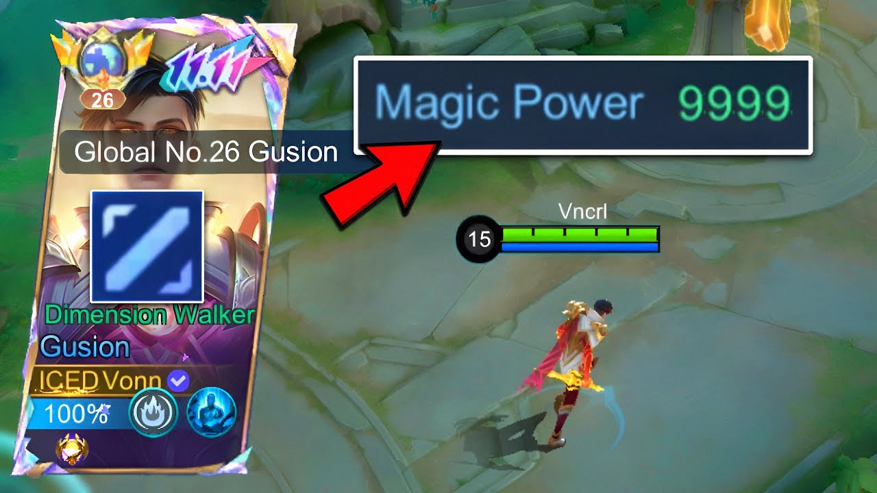 GUSION 11.11 DIMENSION WALKER + MID LANE — ЭТО ЧИТ-КОД!!🔥 (лучшая роль для соло-ранга?!💯)