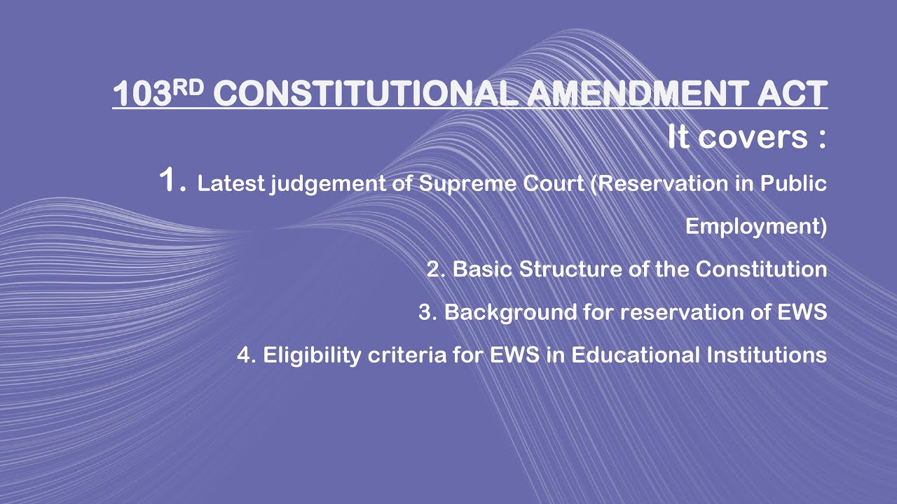 103rd Constitutional Amendment Act