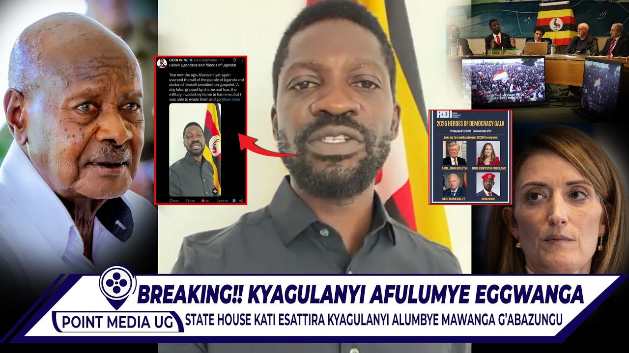 BREAKING NEWS!! AKATAMBI KYAGULANYI AFULUMYE EGGWANGA KYADAAKI AGENZE MU BAZUNGU M7 ASATTIRA.