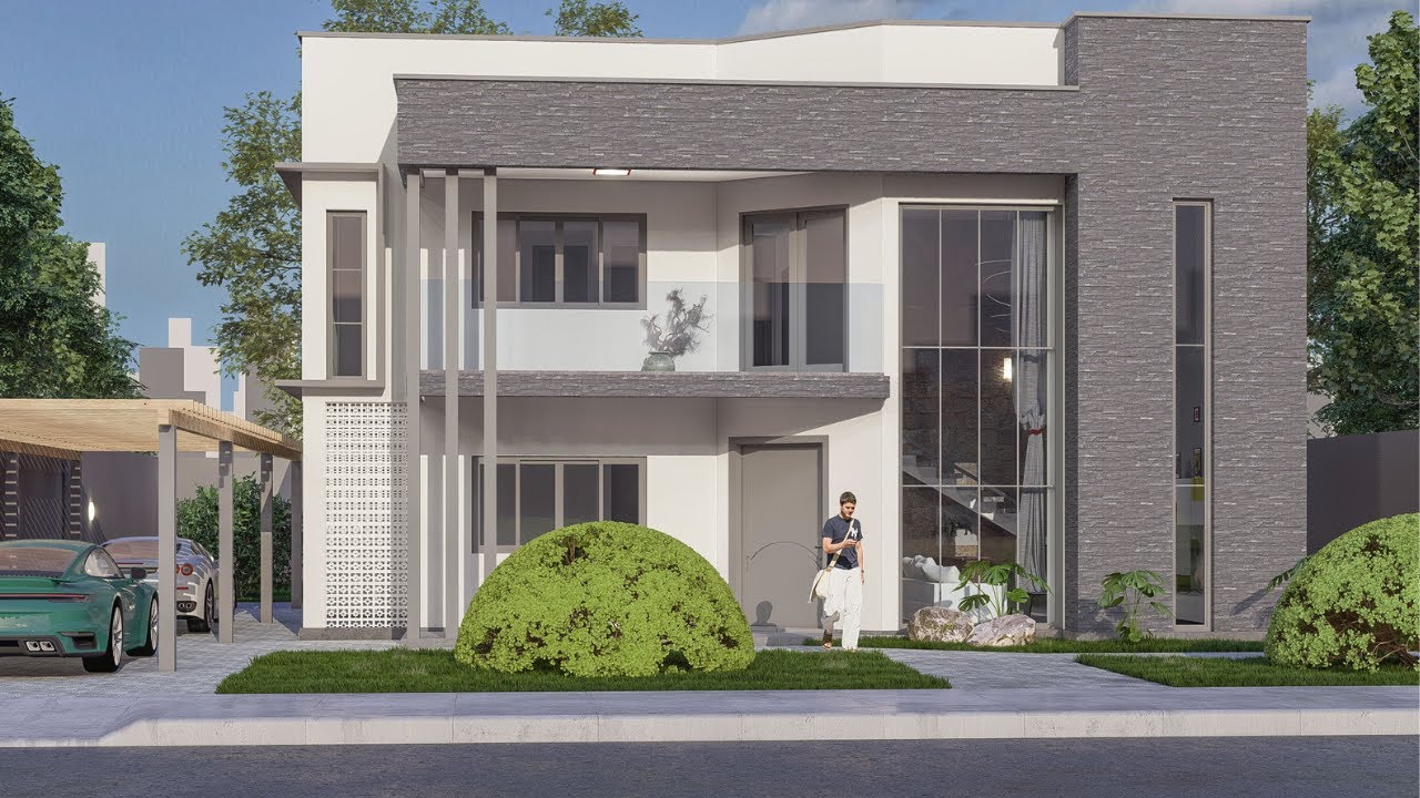 CASA COM DOIS PISOS E PÉ DIREITO DUPLO