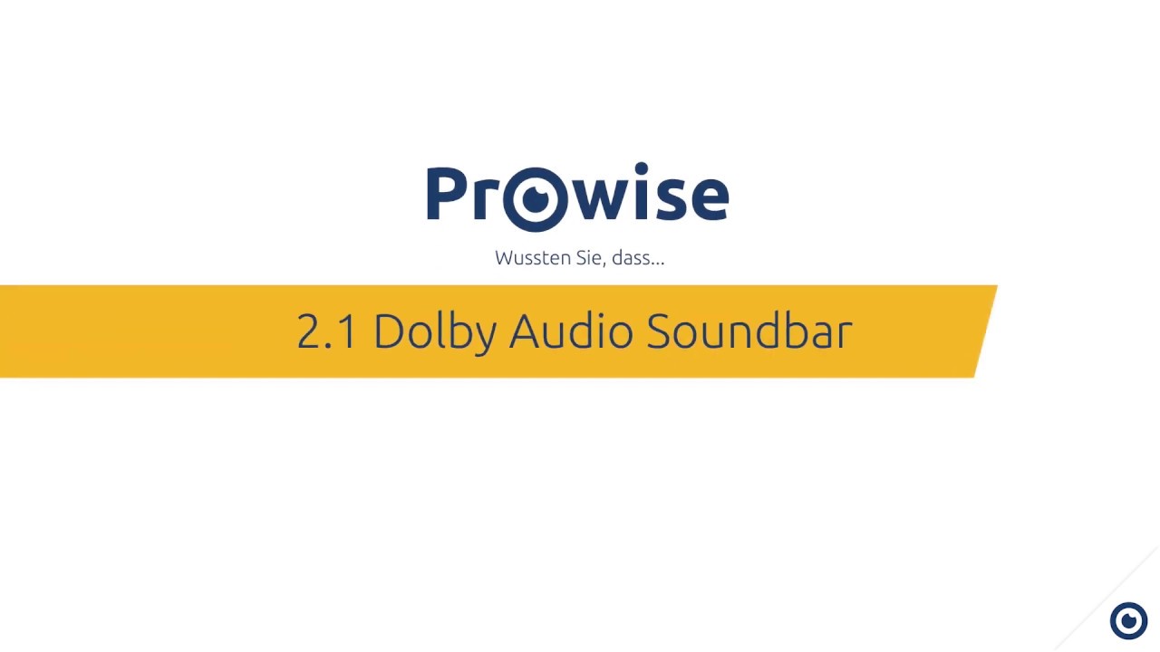 Prowise Touchscreen - Audio Soundbar