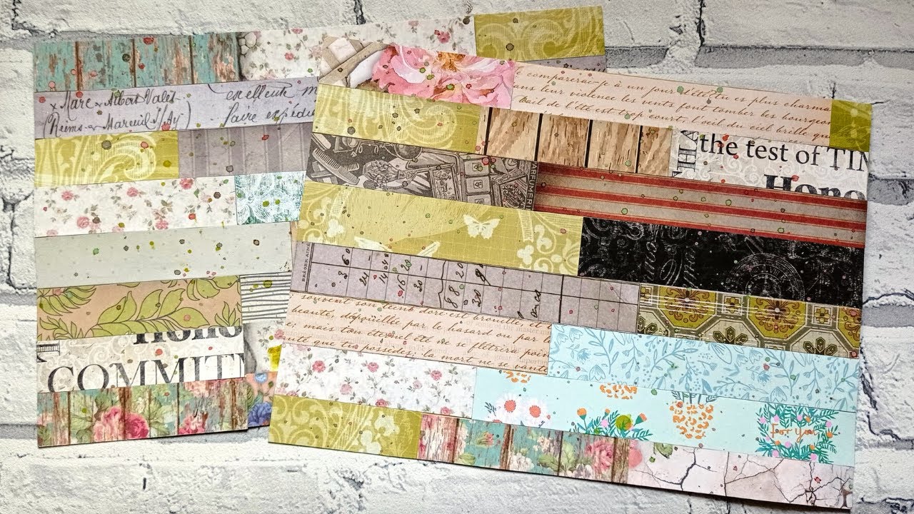 Strip Collage Masterboard Using Scraps #msscrapbusters