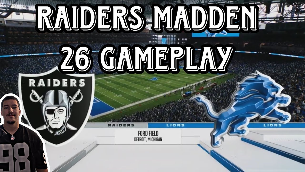 First Madden 26 Raiders Online gameplay Vs The Lions