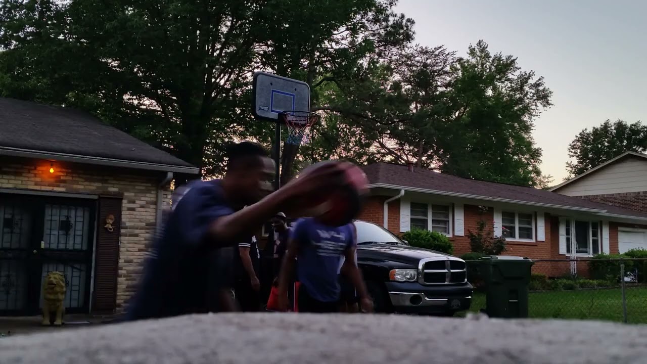 Homies hooping in driveway