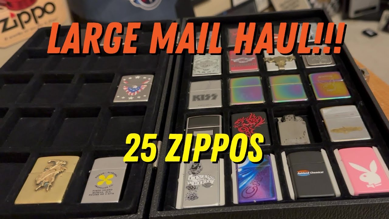 LARGE ZIPPO MAIL HAUL 25 ZIPPOS!